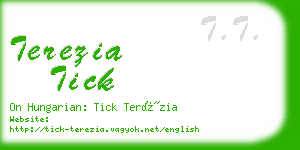terezia tick business card